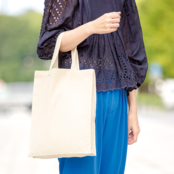 厚手コットンA4スクエアトートナチュラル