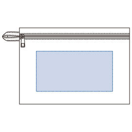 シルク印刷範囲(1色):<br />
W180×H95(mm)<br />
熱転写印刷範囲(カラー):W180×H90(mm) ユーティリティフラットポーチ(M) 10