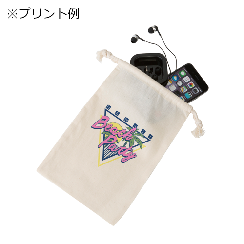 コットン巾着(M) ナチュラル 2
