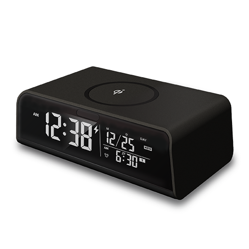 ワイヤレスチャージングクロック ブラック 1