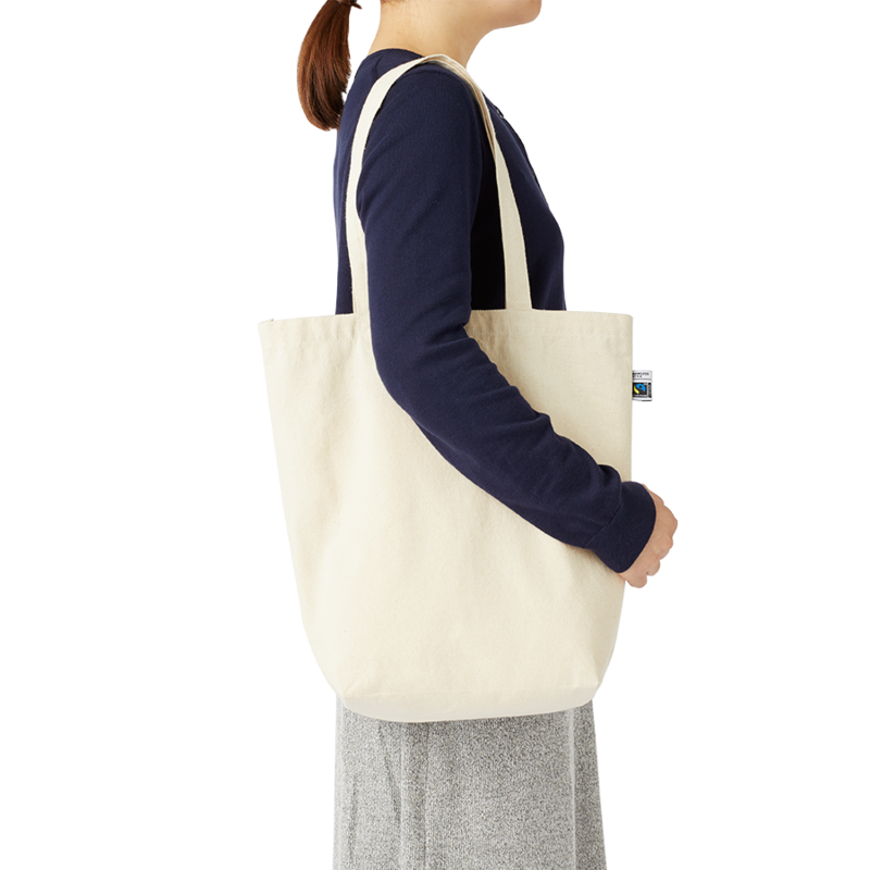 フェアトレードコットントート(M)ナチュラル 4