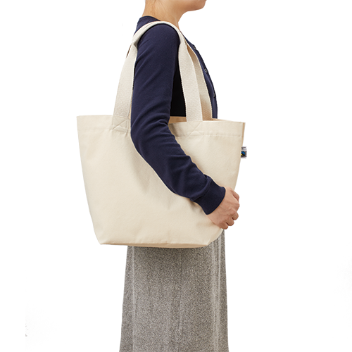 フェアトレードコットンキャンバストート(M) ナチュラル 5