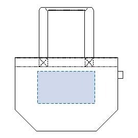 印刷範囲<br />
W250×H140(mm) フェアトレードコットンキャンバストート(M) ナチュラル 8