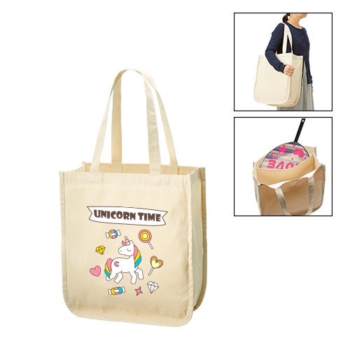 キャンバスホリデースクエアトート 仕切りポケット付き 0