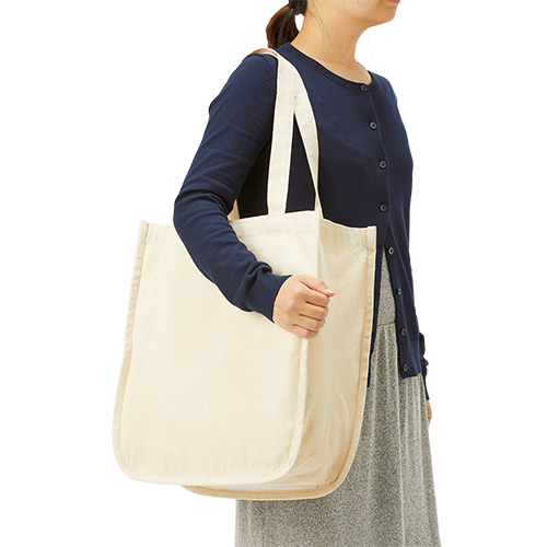 キャンバスホリデースクエアトート 仕切りポケット付き 3