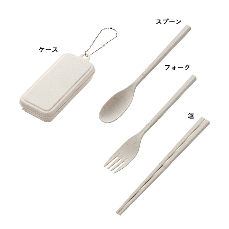カトラリーセット麦わら入タイプミニ(3点) 3
