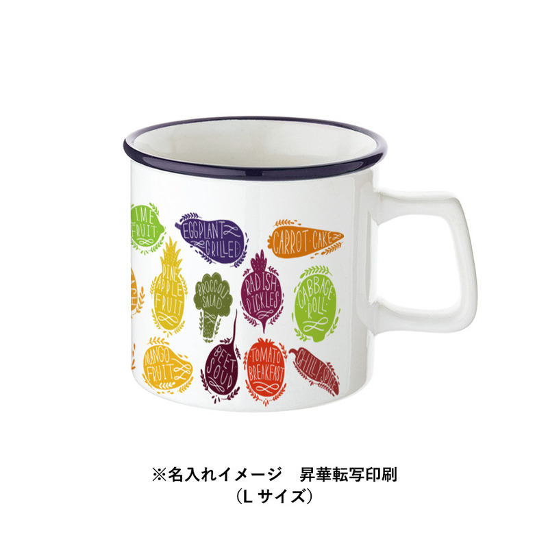 フルカラー印刷範囲:W210×H62(mm) 陶器マグストレート ラウンドリップ 6