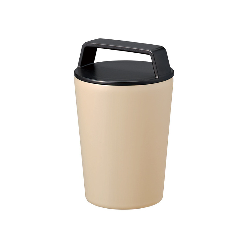 ベージュ ハンドルサーモステンレスタンブラー320ml 3