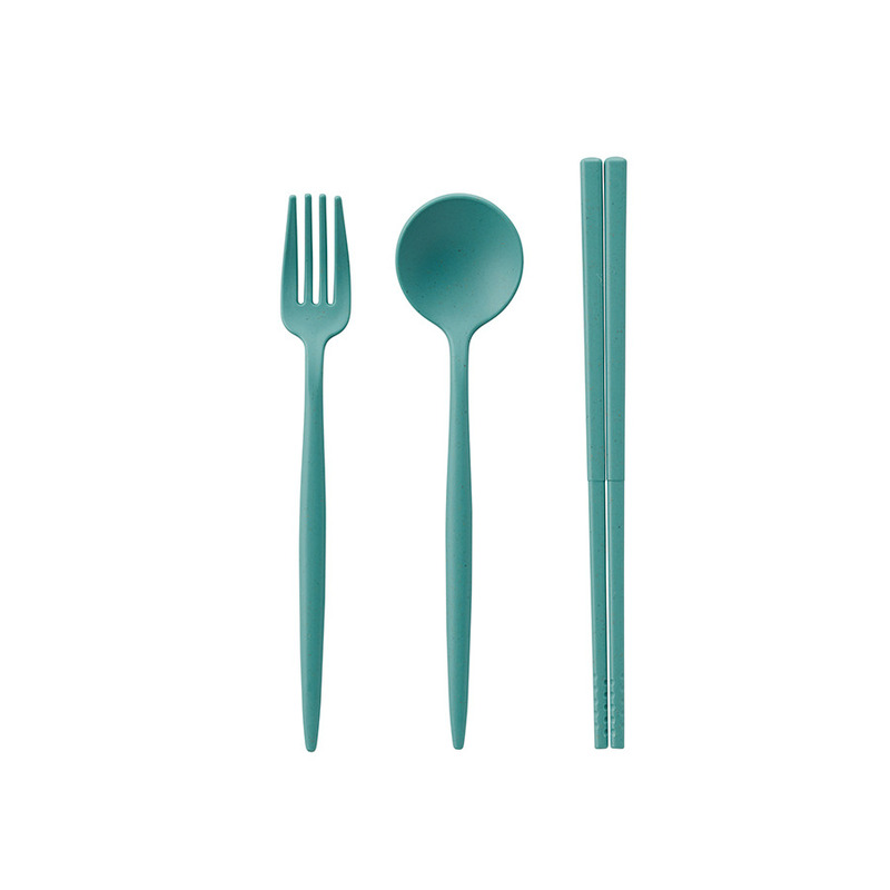 スモークブルー カトラリーセット麦わら入タイプロング(3点) 8