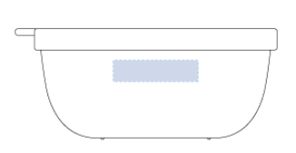 印刷範囲:W40×H10(mm) 書き込める保存容器 400ml 8