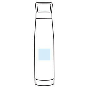 1色印刷(シルク印刷)名入れ範囲 キャンプス 保冷温スタイルボトル600ml 5