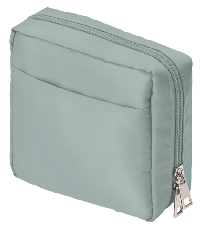 グレー ナイロンスクエアポーチ 1