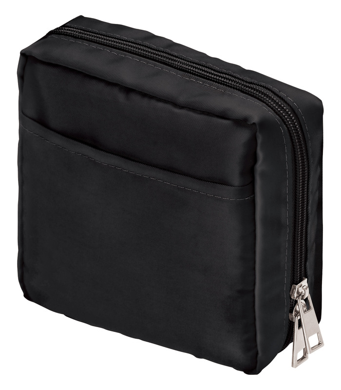 ブラック ナイロンスクエアポーチ 2