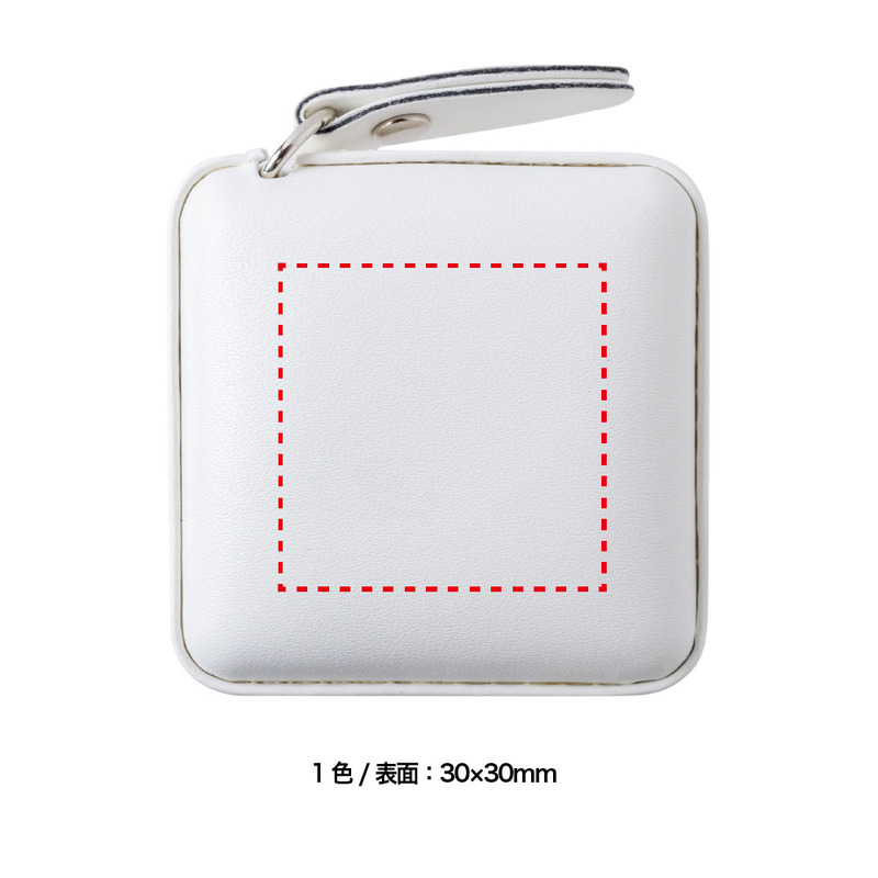 名入れ範囲:30×30mm レザー調ポケットメジャー1.5m 5