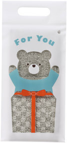 可愛い手提げパッケージ入り ハピフル ハーフハンカチタオル 1