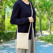 厚手コットンミニサコッシュ ナチュラル