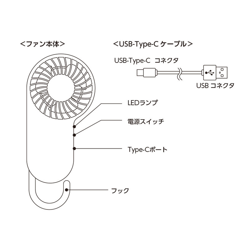 コンパクトハンディUSBファン 6