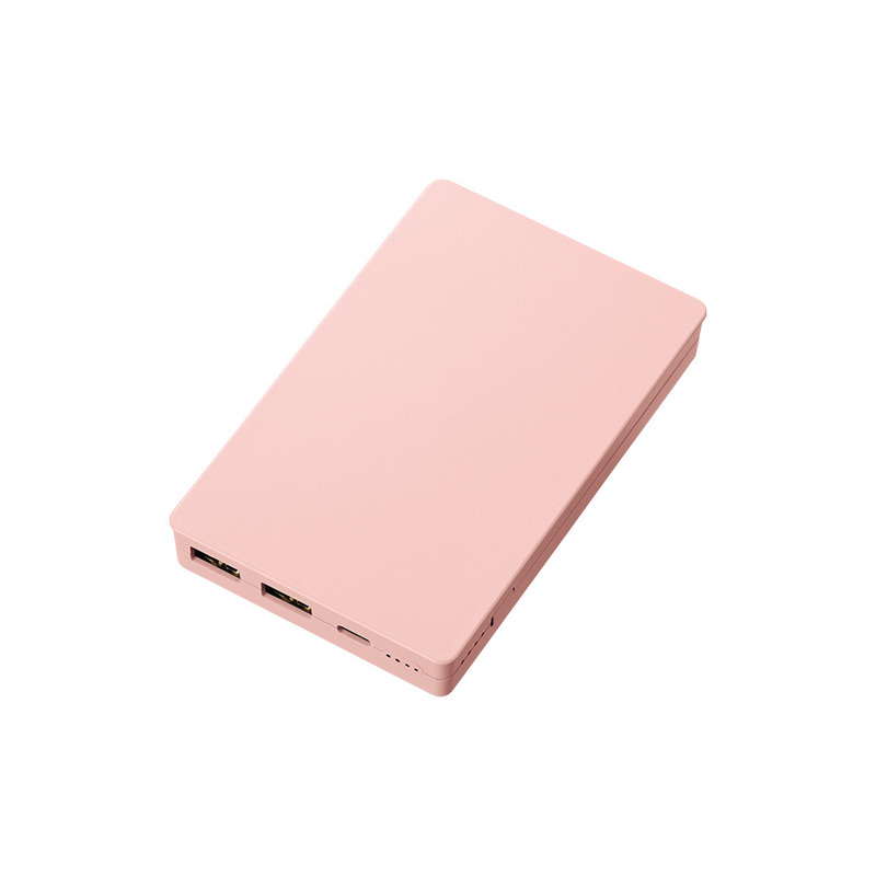 スモークピンク<br />
全面印刷できるモバイルチャージャー6000コンパクト 8