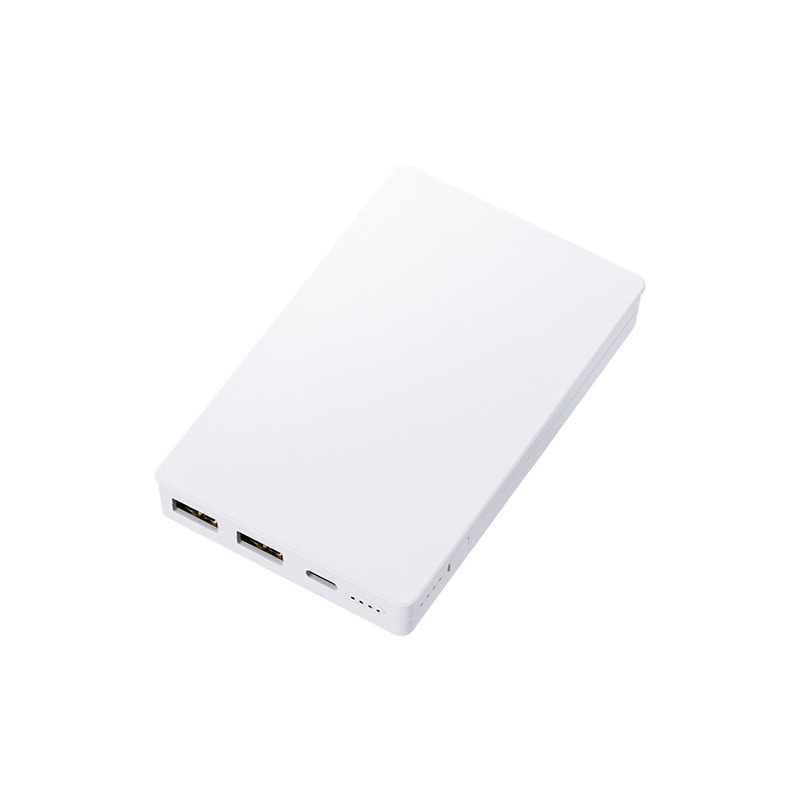 ホワイト 全面印刷できるモバイルチャージャー6000コンパクト 10