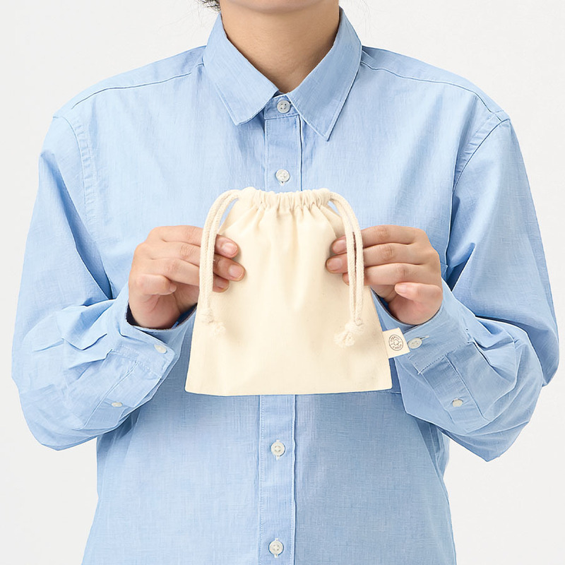 オーガニックコットン巾着(S) ナチュラル 7