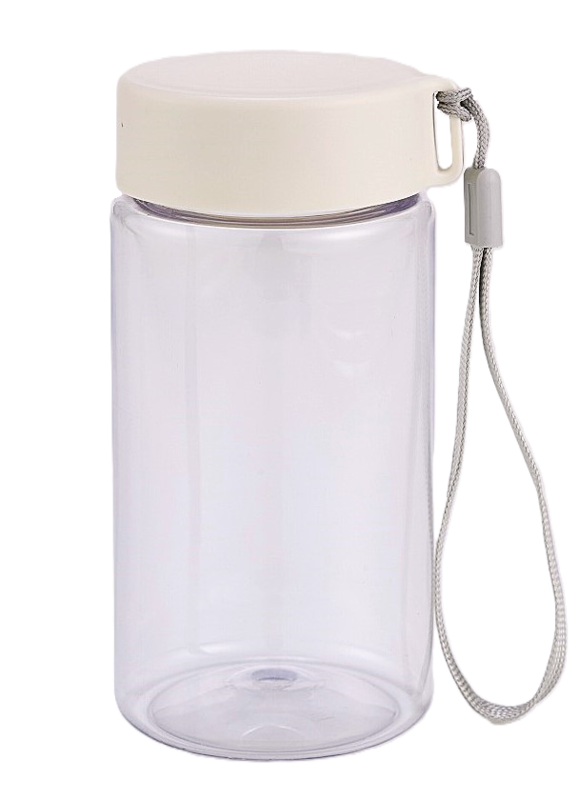 アイボリーホワイト 飲み口の大きなクリアボトル 2