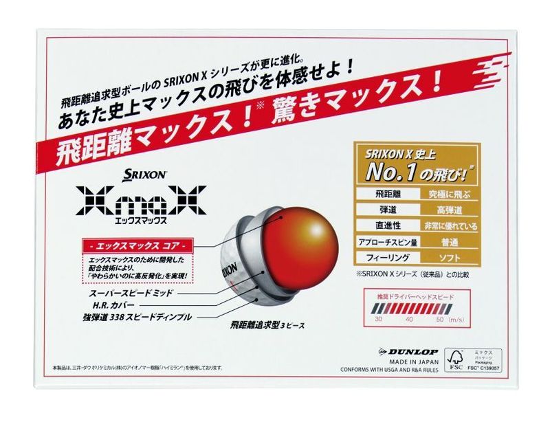 ダンロップ・スリクソン XmaX 3